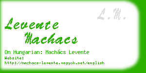 levente machacs business card